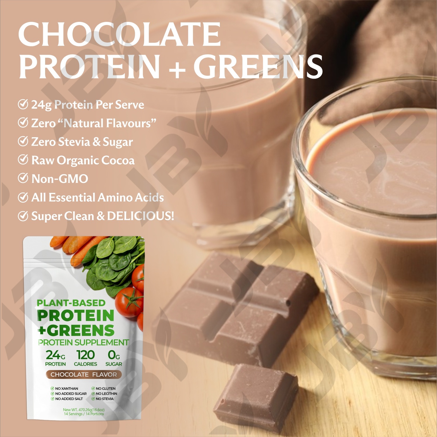 JBY Factory Halal Certificate Organic Pea Plant Based Vegan Protein Powder