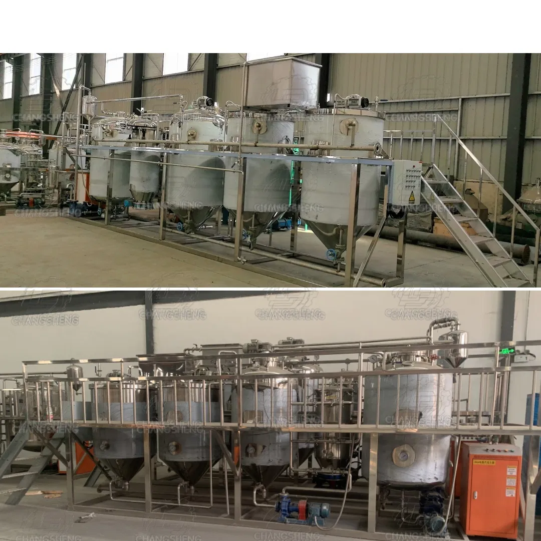 2-10td Crude Soybean Canola Groundnut Cooking Vegetable Oil Refining Equipment Machine Plant