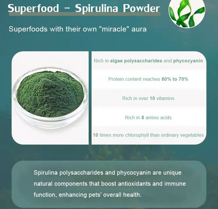 Nutritional Supplement Best Algae 60% Protein Select Spirulina Powder with Free Sample