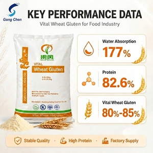 Southeast Asia Market Grade Vital Wheat Gluten In Stock Food Grade 25kg Bag Non-GMO 82% Protein Wholesale Price Bulk