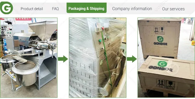 Machine packaging and ready to ship details