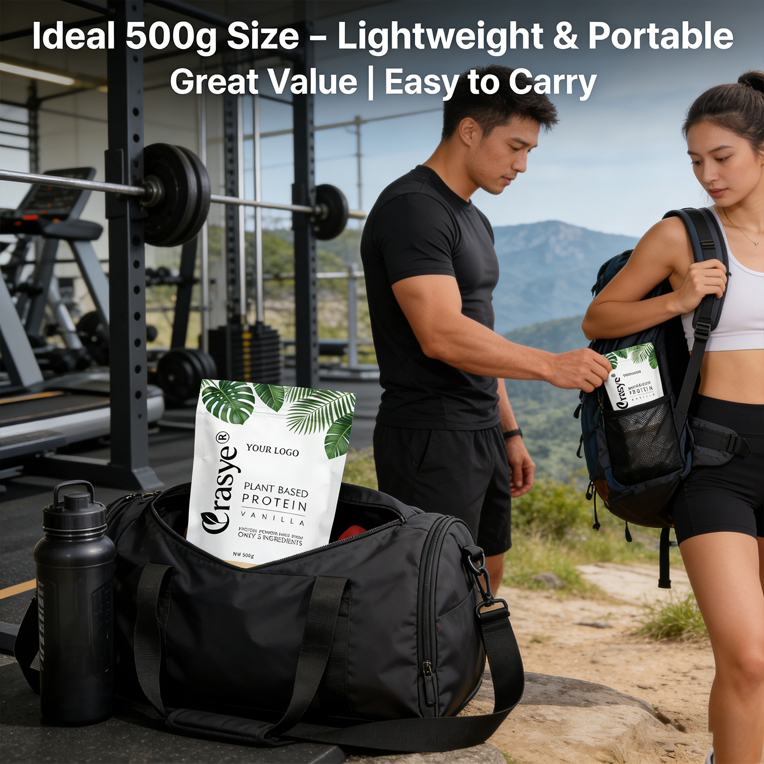 OEM/ODM High Protein Plant Based Powder 5 Natural Ingredients Pea Protein Naturan Sports Supplement for Gmy &amp; Muscle Recovery
