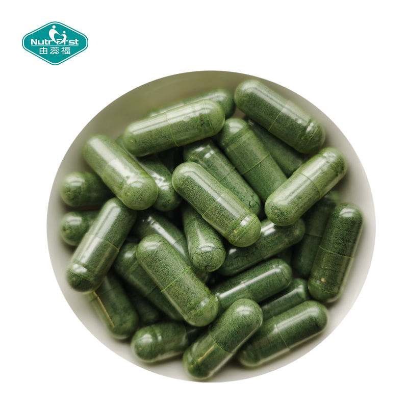 Organic Chlorophyll Vegan Protein Green Superfood Capsule Bulk Spirulina Alga Chlorella Powder