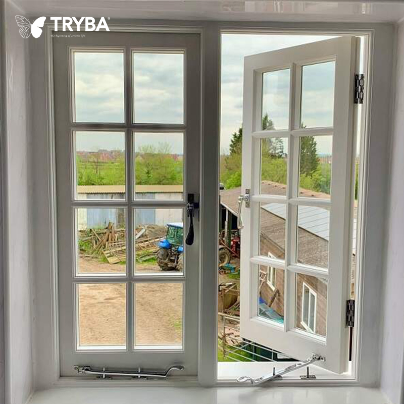 Energy Efficient Triple Pane Glass Thermal Break Aluminium Casement Windows for Passive House