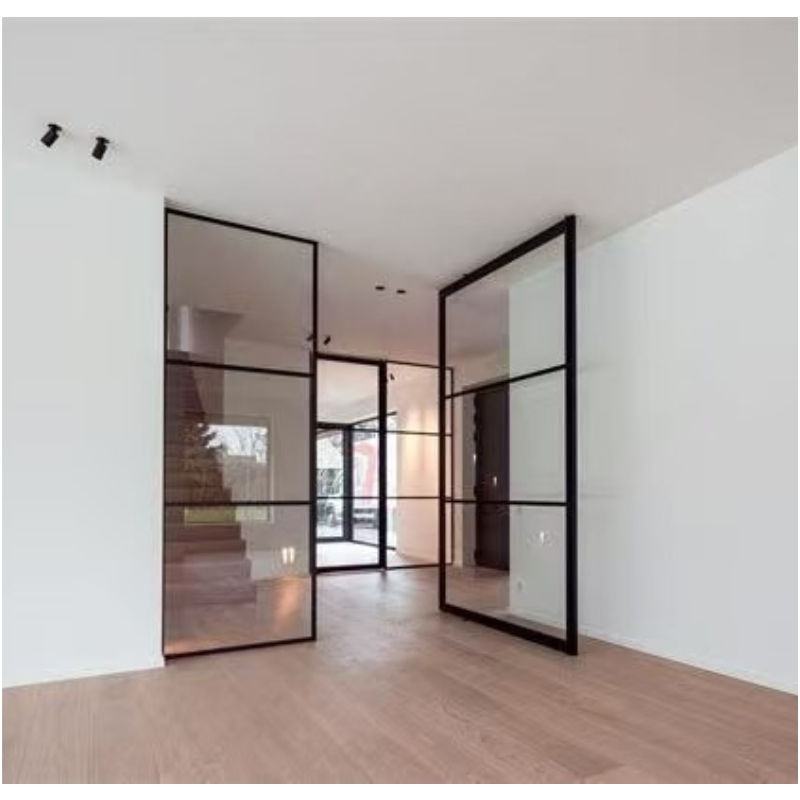 Casement Exterior French Doors Impact Resistant Aluminium with Laminated Safety Glass Waterproof