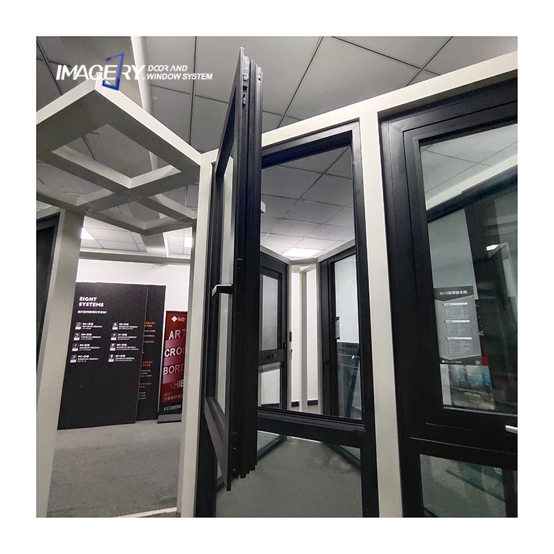 China Guangzhou American Nfrc Hurricane Impact House Large Double Glazed Metal Aluminium Windows and Doors Tempered Glass Bay Picture Fixed Casement Window
