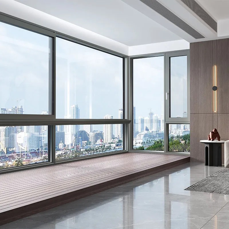 Thermal Break Tilt and Turn Window with Screen Aluminium Window Heat Insulation