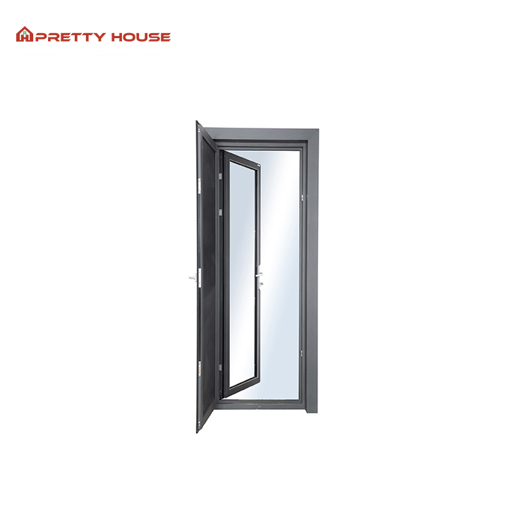 Residence Anti-Theft French Double Door Aluminium Glass Doors with Handle