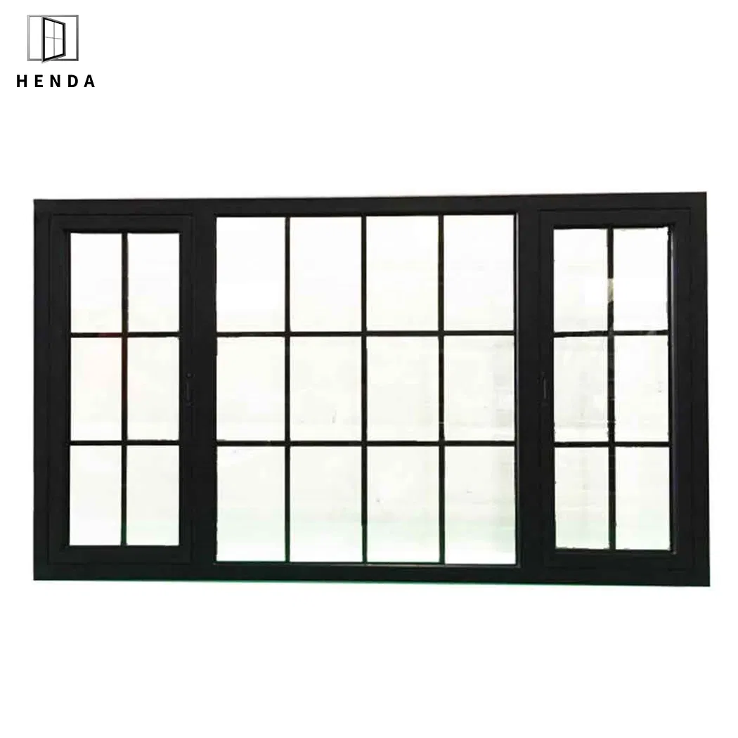 Aluminum Profile Building Material Modern Style Bay Glass Casement Window with Double Glazed Casement Windows