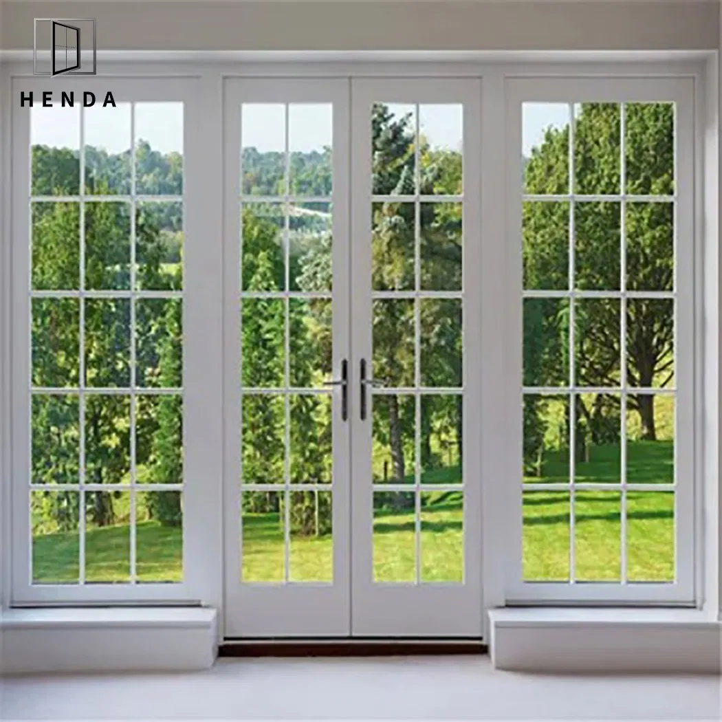 Us Standard Aluminium Frame Shop Front Double Glass Doors Aluminum French Door