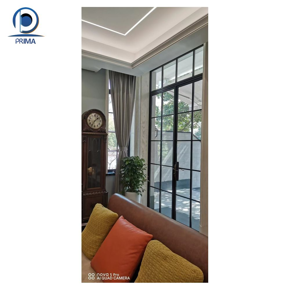 Factory Custom Waterproof Energy Saving Aluminum French Glass Doors Windows