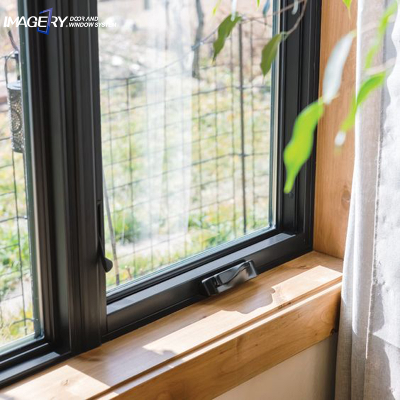 Customized Modern Design Thermally Broken Double Tempered Glass Aluminum Crank Awning Window