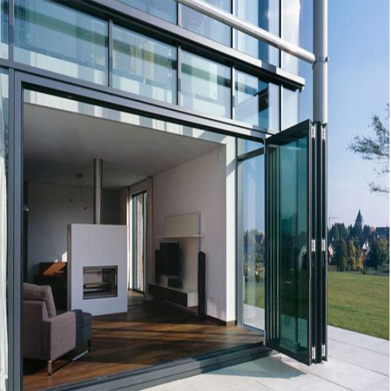Featured American Standard Modern Style Waterproof Bifold Doors Windows Aluminum Balcony Glass Sliding Folding Door