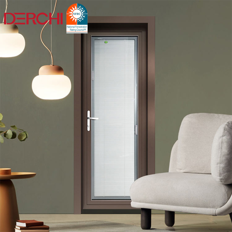 Wholesale Aluminum Door Exterior House Door Tempered Glass Casement Doors