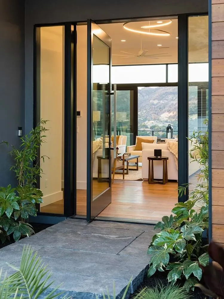 Aluminum Glass Pivot Door 3