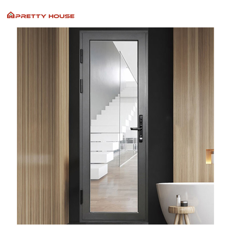 Residence Anti-Theft French Double Door Aluminium Glass Doors with Handle