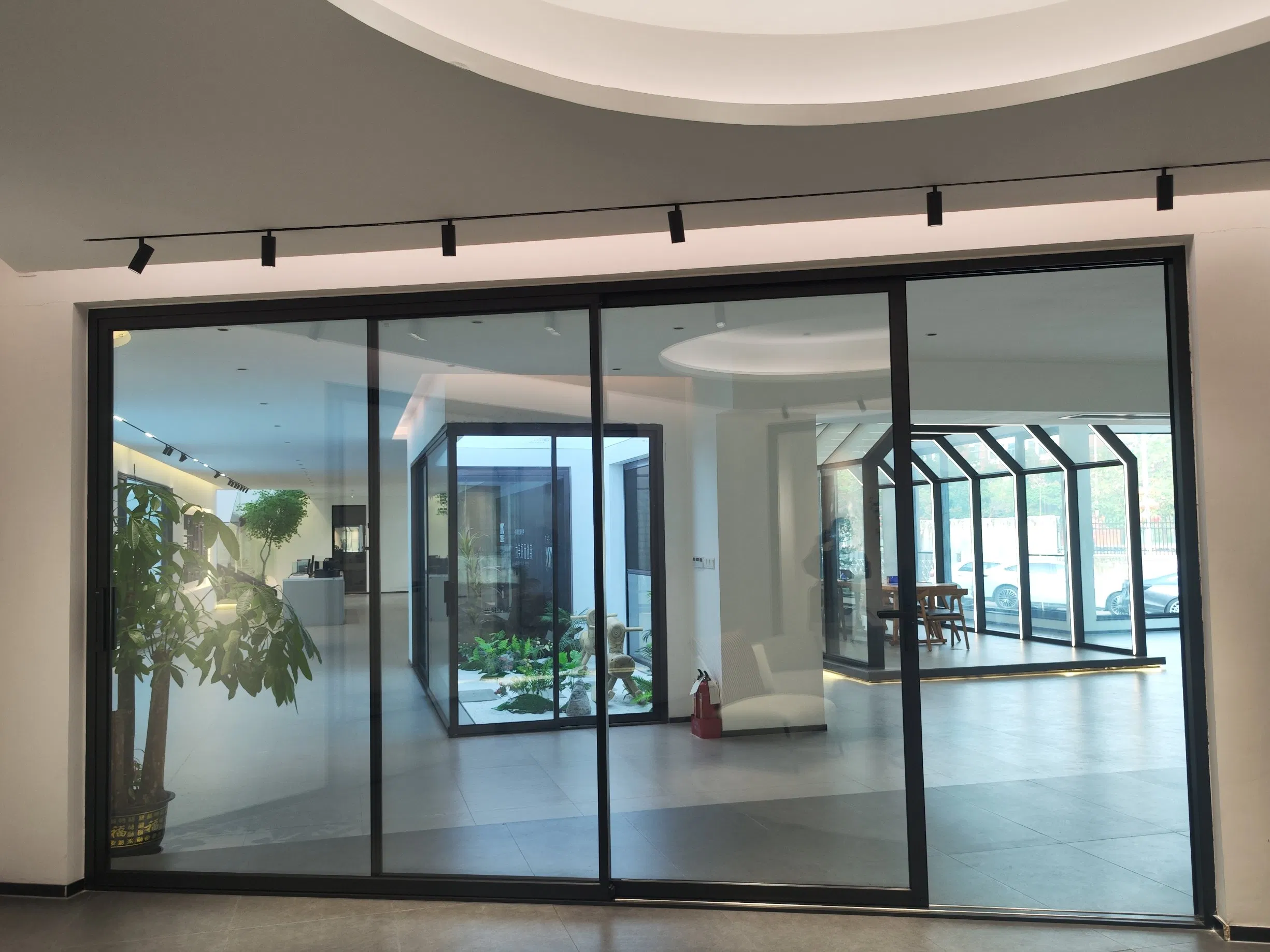 Factory Price Modern Style Aluminium Slim Frame Alloy Sliding Door for Residence