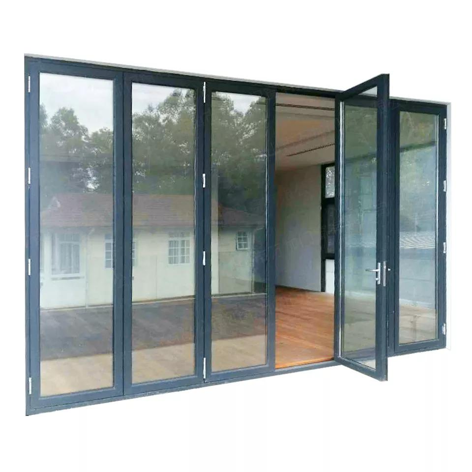 Aluminum Bi Folding Door Folding Patio Doors Folding Exterior French Doors