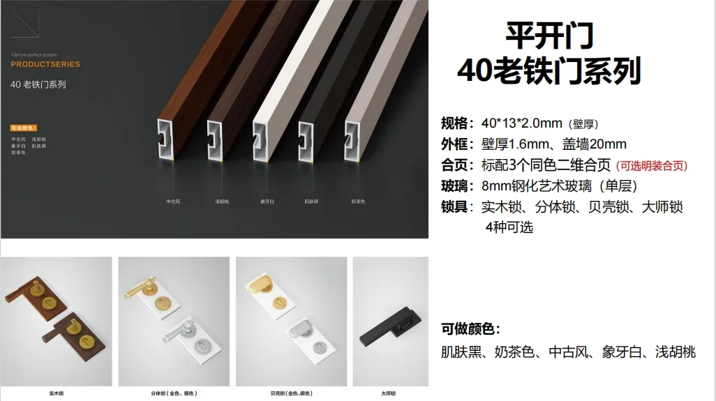 Interior French Style Aluminum Hinged Room Door