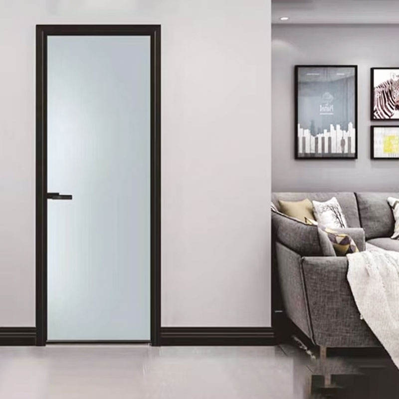Modern Minimalist Aluminum Swing Casement Doors Customized Glass Door