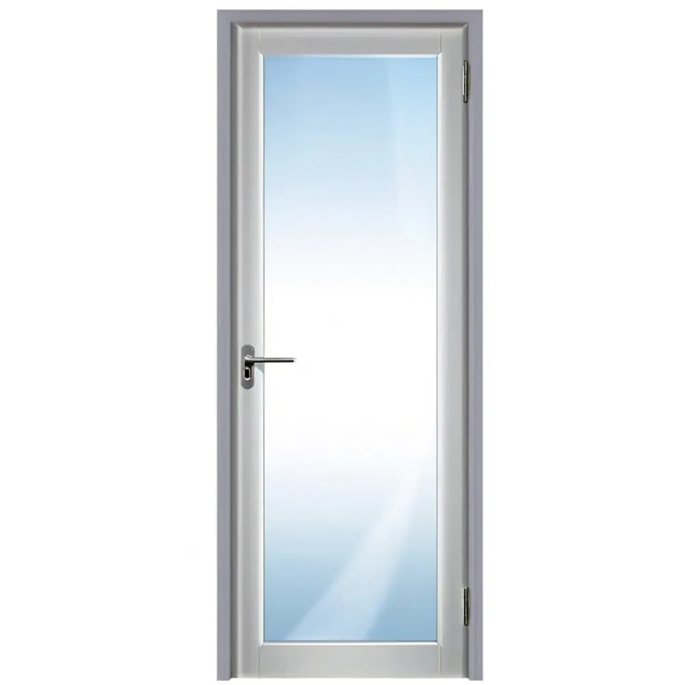 Storm Resistance Glass Door Aluminum Lattice Pattern Casement Door