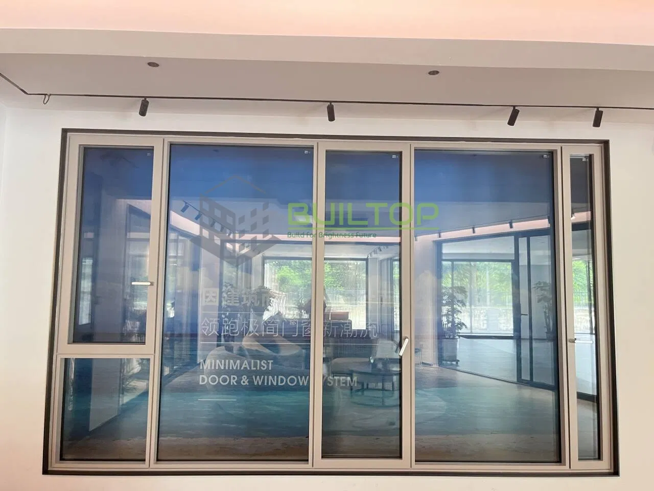 Premium French Double Tempered Clear Glass Aluminum Bay Windows