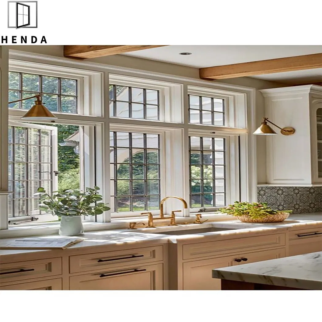 Aluminum Profile Building Material Modern Style Bay Glass Casement Window with Double Glazed Casement Windows