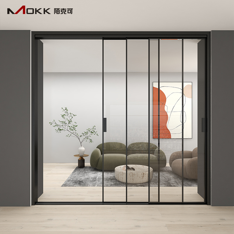 Elegant Customized Sliding Door by Mokk Origin Chengdu Rameless Glass Door Aluminum Door Glass Sliding Door Automatic Glass Sliding Door