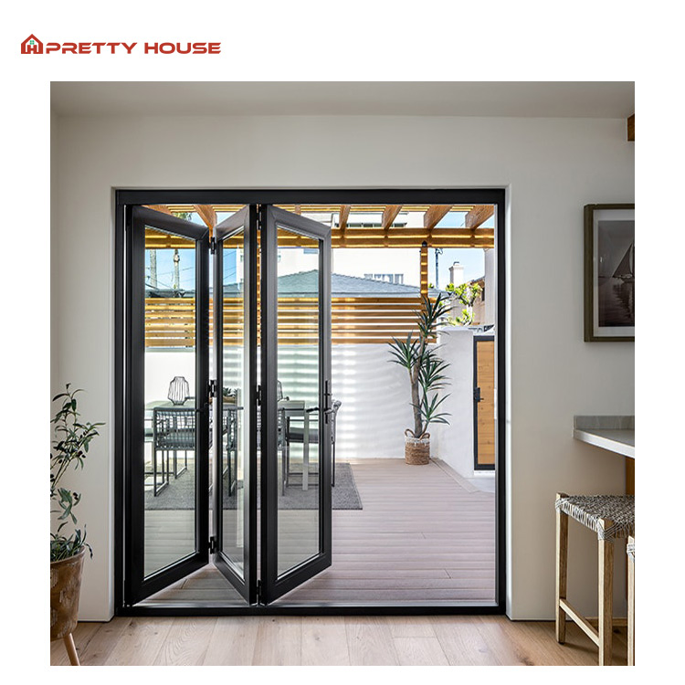 Waterproof Aluminum Door and Windows Factory Folding Bi-Fold Patio Door