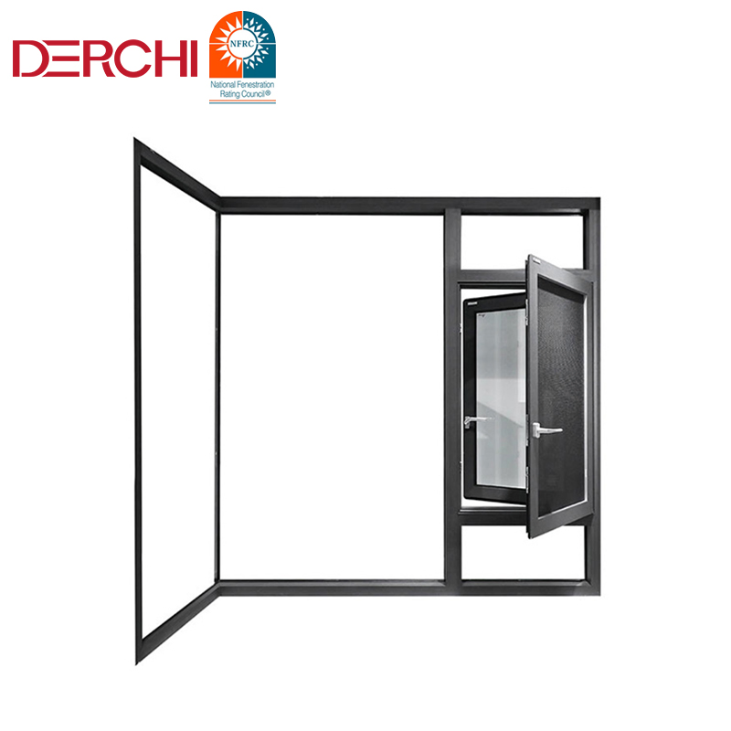 Aluminum Bay Casement Window French Window Price