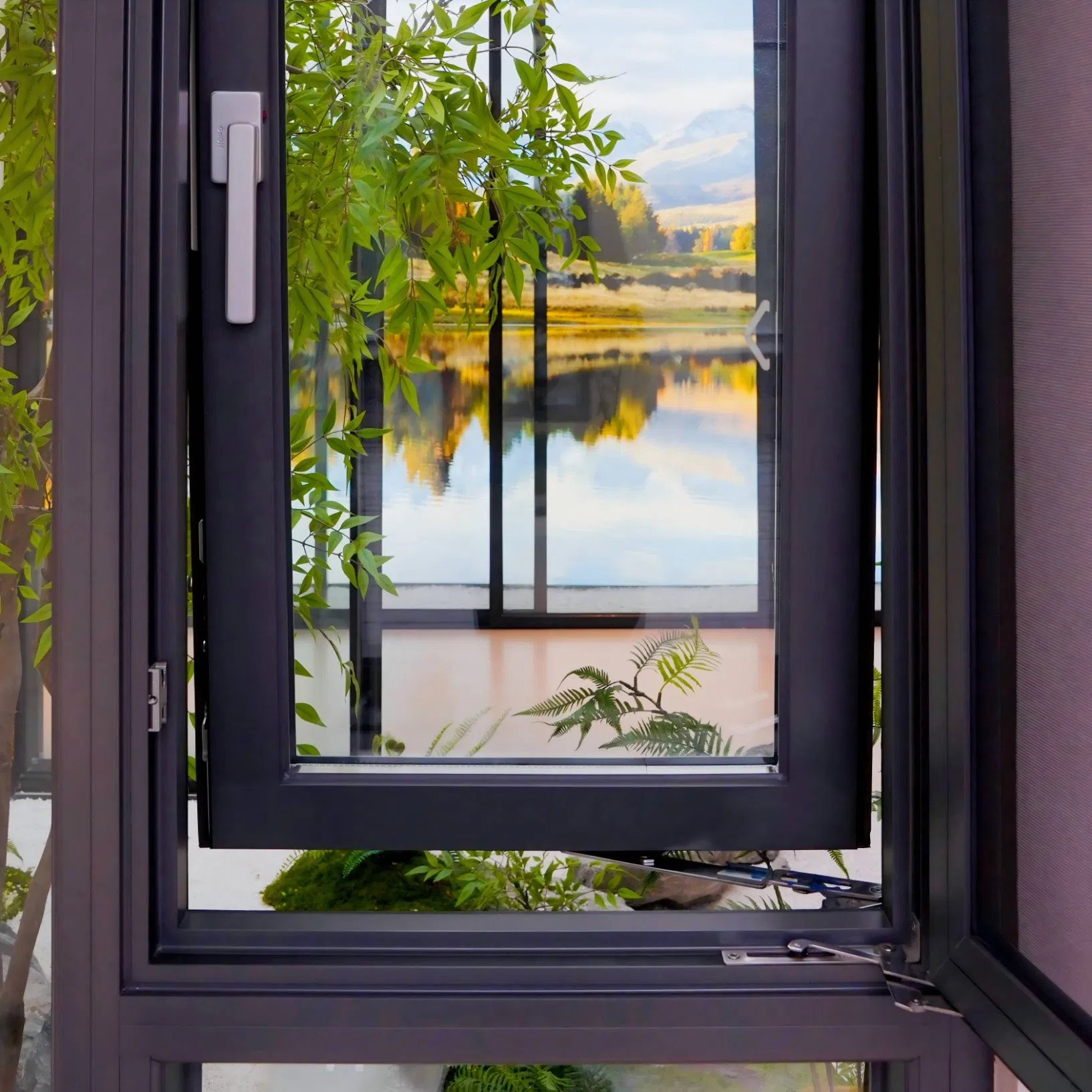 Wholesale Casement Glass Aluminum Windows High Quality Tempered Aluminium Frame Fixed Frameless Low-E Mirror Black Double Window Price