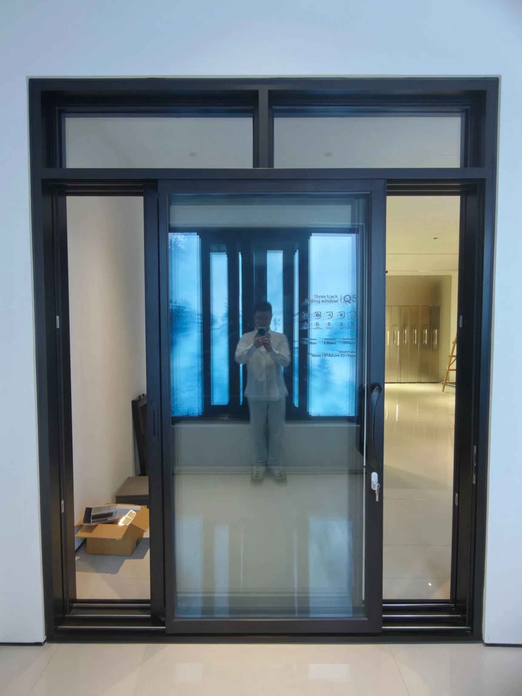 USA Market Residential Patio Non Thermal Break Aluminum Sliding Door with Blinds