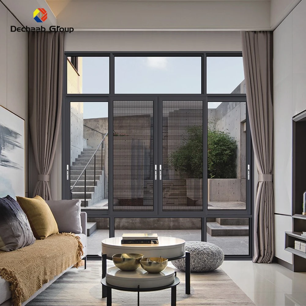 Factory Customized Mosquito Net /Grill/Mesh Casement Window High Double Tempered Glass Aluminum House Sliding Window