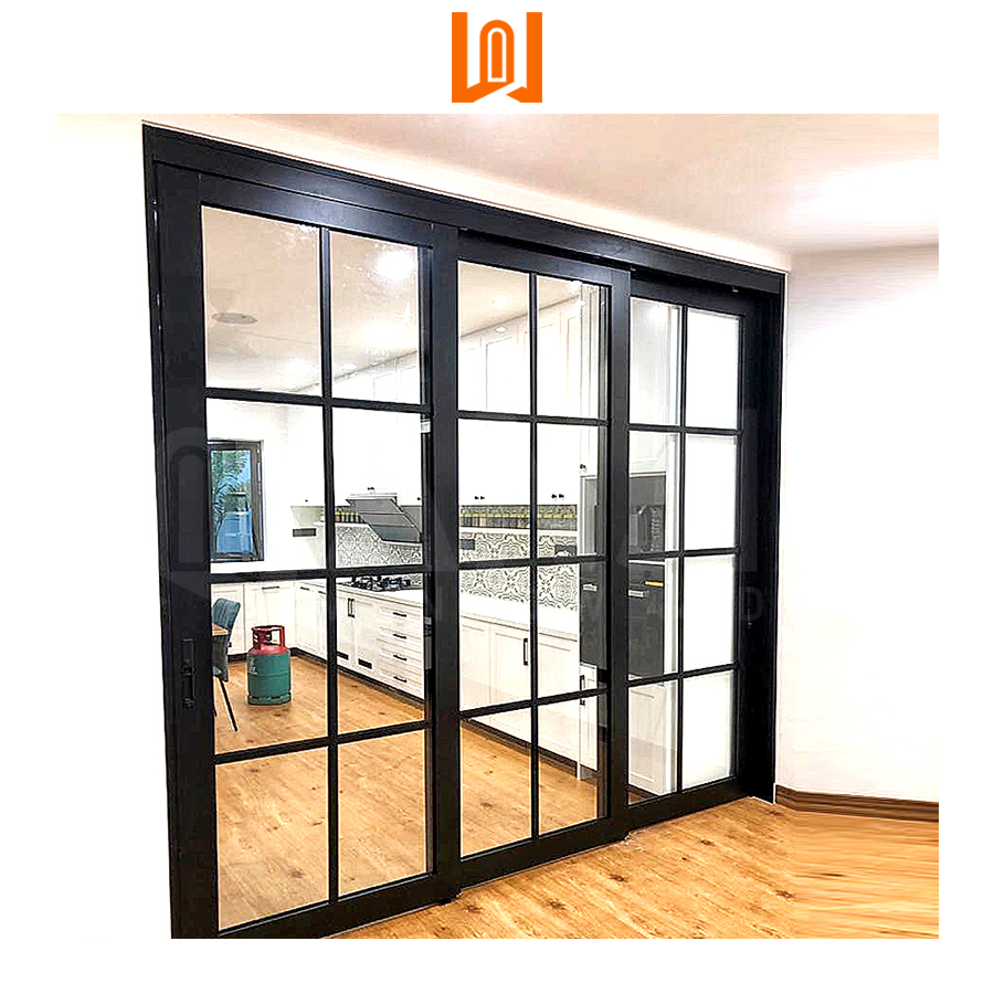 French Style Double Glazed Aluminum Sliding Glass Aluminium Frame Sliding Doors
