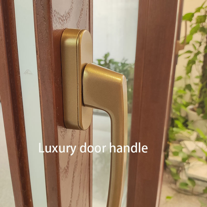 Modern Oak Wood Sliding Door Sound Insulation with Decorative Features Solid Aluminium Alloy Modern Design