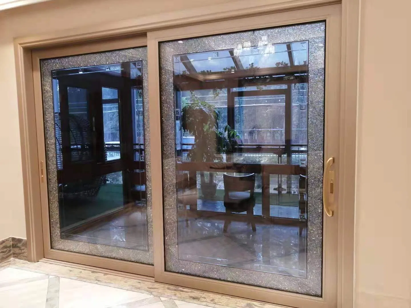 Narrow Frame Double Tempered Glazed Aluminium Sliding Door Aluminium Sliding Shop Front Door Glass Aluminium Sliding Doors