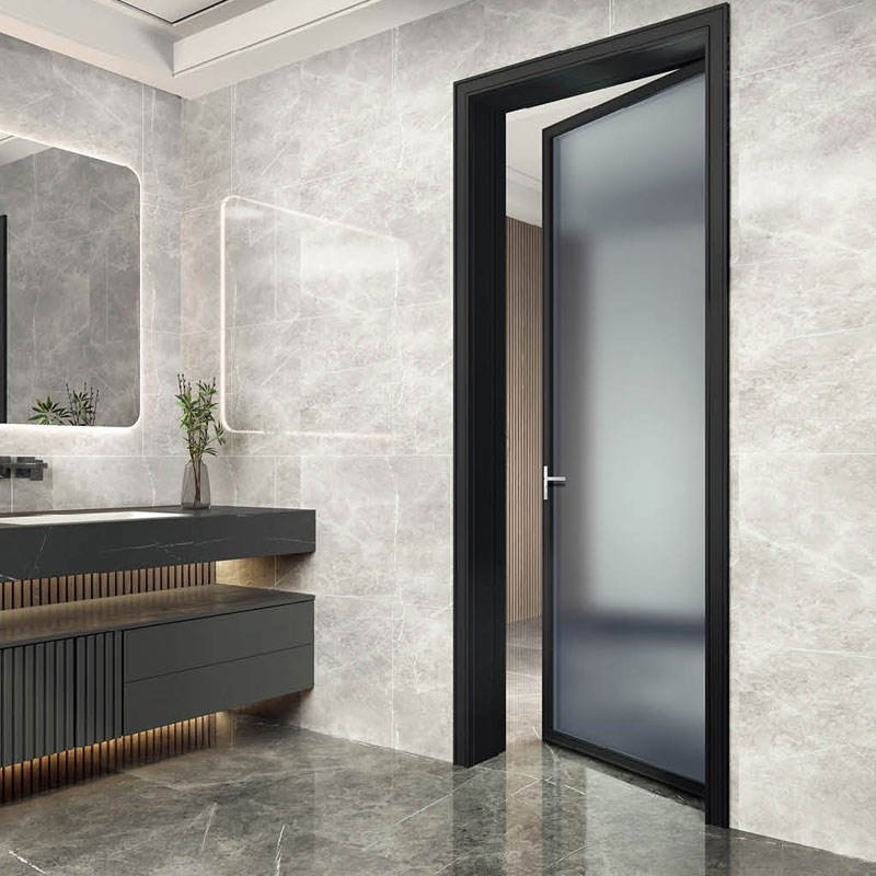 Modern Minimalist Aluminum Swing Casement Doors Customized Glass Door