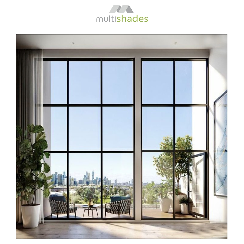Multishades Minimalist Aluminum Casement Sealed Window Gym Commercial Soundproof Shockproof Custom Size Factory Direct
