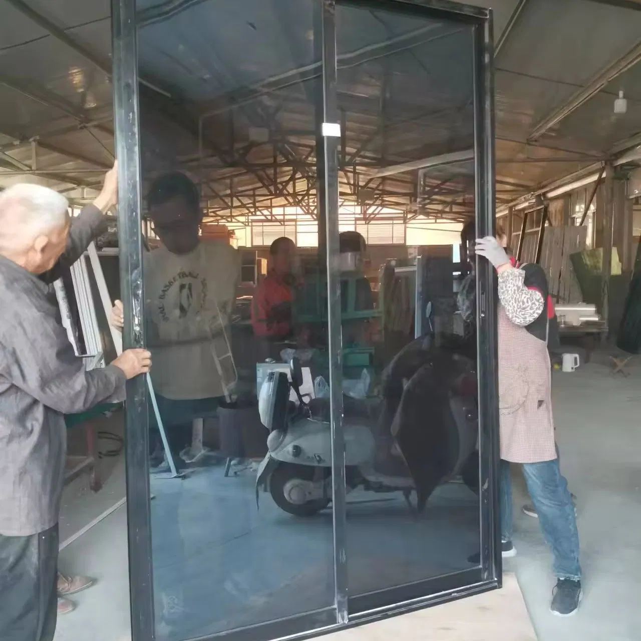 French Style Exterior Patio Aluminum Sliding Insulated Double Glazed Low-E Glass Sliding Doors Bi Folding Door