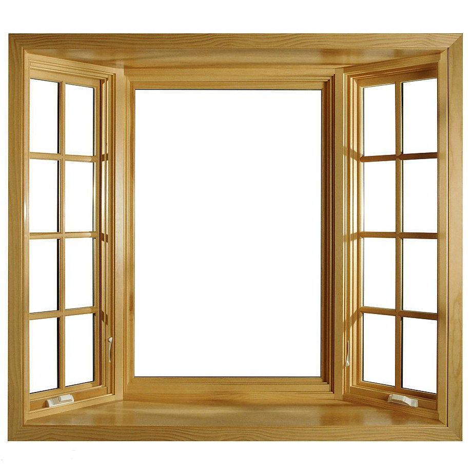 European Style Double Glazed Aluminium Alloy Profile Fixed Picture Window Aluminum Frame Black Glass Black Bay Windows