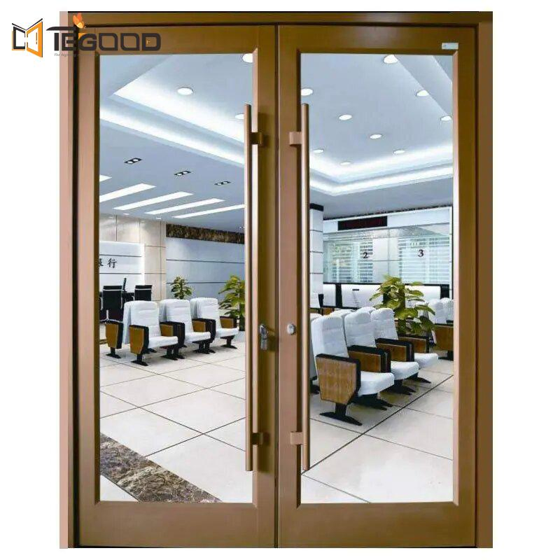 Commercial Powder Coated Aluminum Entrance Door for Kfc Shop Front