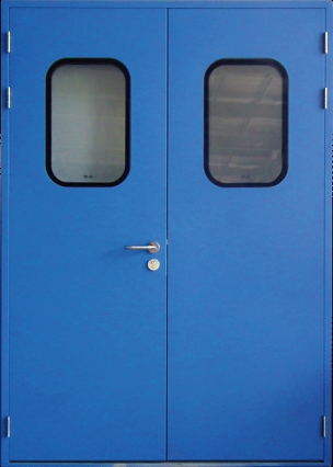 China Factory Supply Cleanroom Color Steel Door with Aluminum Profile