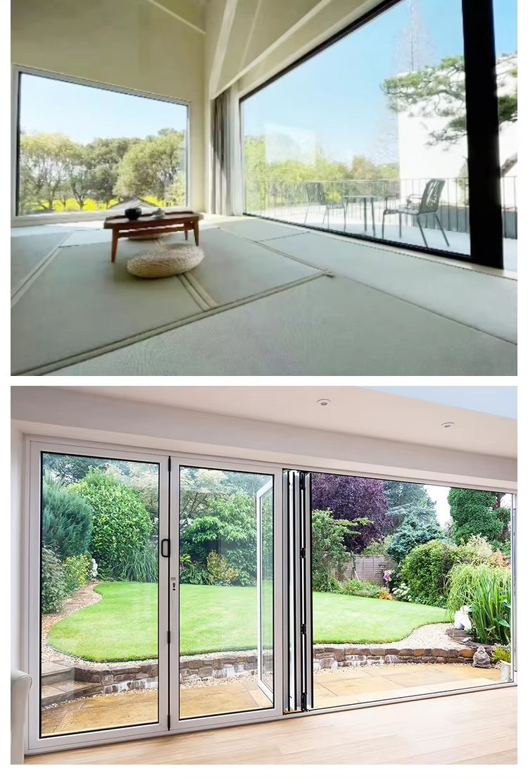 Aluminum Glass Sliding Door Shop Front Commercial Use