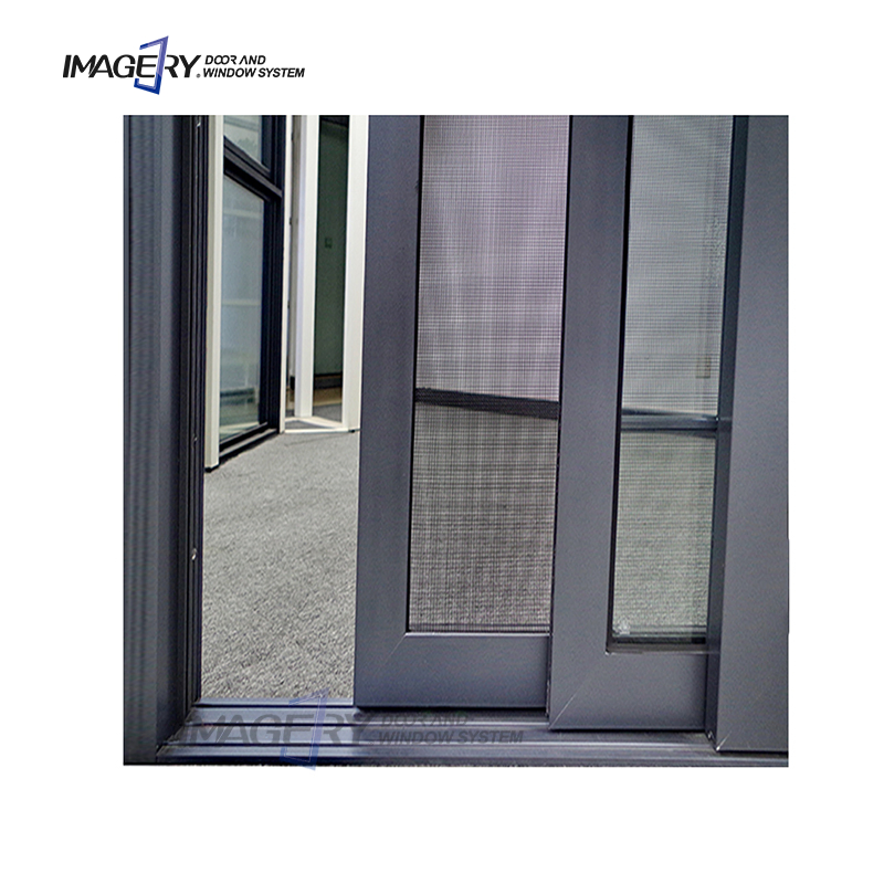 Hot Sale Customized Sliding French Patio Doors Slim Aluminium Frame Double Glass