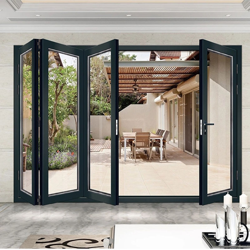 Featured American Standard Modern Style Waterproof Bifold Doors Windows Aluminum Balcony Glass Sliding Folding Door