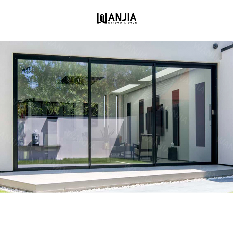 Factory Price Double Glazed Exterior Patio Metal Aluminum Sliding Aluminium Glass Door