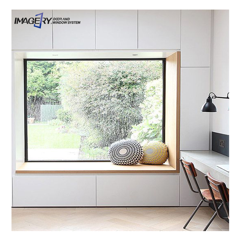 Thermal Break Picture Windows Interior Soundproof Glass Aluminum Fixed Windows