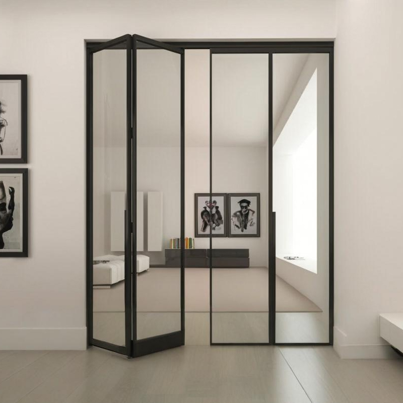 Customized Waterproof Exterior Aluminum Accordion Glass Bifold Patio Bi Folding Door