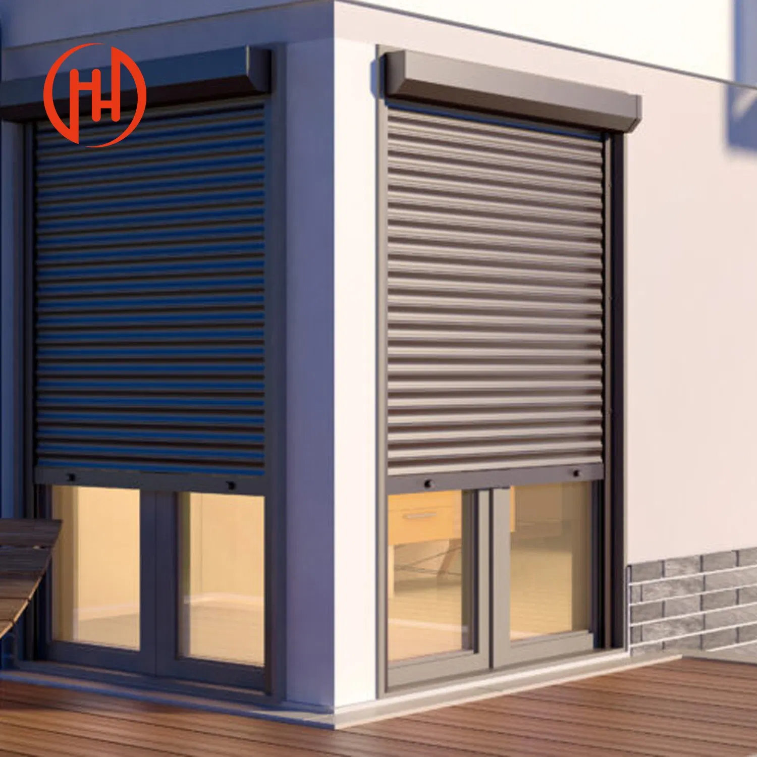 Automatic Security Aluminium Metal Rolling Roll up Shutter Door Hurricanes Storm Roller Shutters Door