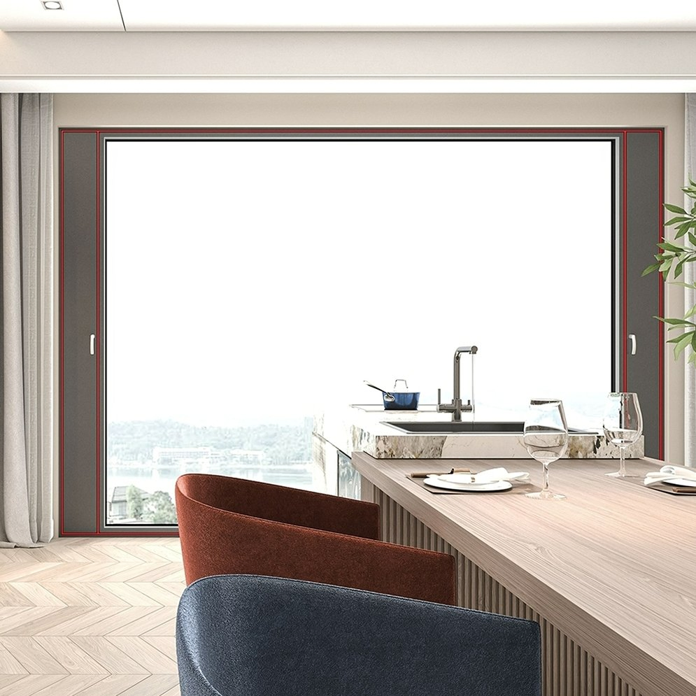 German Technobond PA66/GF25 Nylon Fiberglass Thermal Break Classic Aluminum Casement System Window